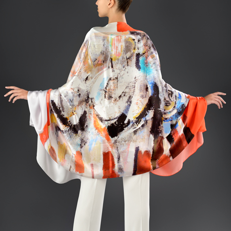 Stola Bianco-Rosso 117